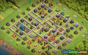 Town Hall 12 Trophy Base | Clash of Clans Base Link #49619