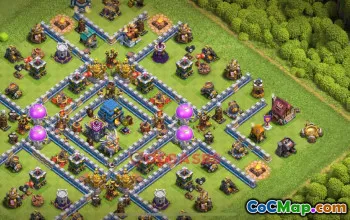 Town Hall 12 Trophy Base | Clash of Clans Compact War Base ❤️‍🔥🚫 #48804