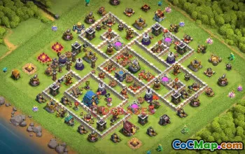 Town Hall 12 Trophy Base | Clash of Clans Defense Link #49604