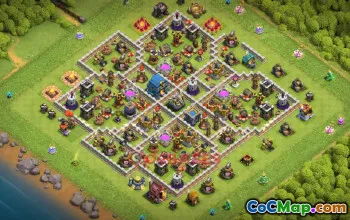 Town Hall 12 Trophy Base - Clash of Clans Defense Link #49617