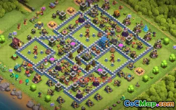 Town Hall 12 Trophy Base | Clash of Clans Puzzle Base Link #50152