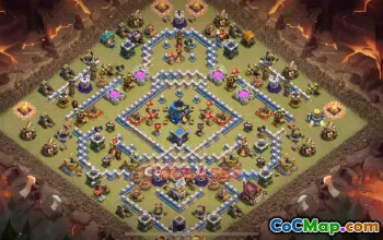 Town Hall 12 Trophy Base | Clash of Clans TH12 Pushing Layout #48809