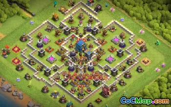 Town Hall 12 Trophy Base - Clash of Clans | Trophy Link #50131