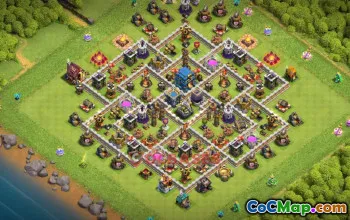 Town Hall 12 Trophy Base Link - Clash of Clans Defense Design #49615
