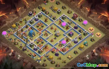 Town Hall 12 War Base | Clash of Clans Anti-Everything Layout #48806