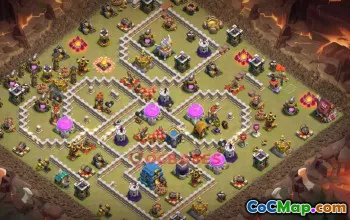 Town Hall 12 War Base - Clash of Clans | Copy Base Link #49549