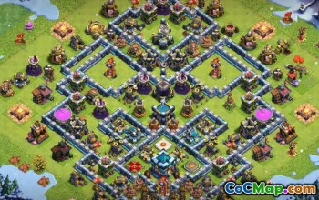 Layouts base da prefeitura 13 para CoC: War & Trophy Maps #15030