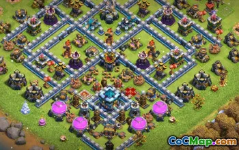 Layouts base da prefeitura 13 para CoC: War, Trophy & More #14891