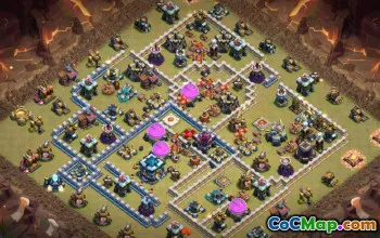 Town Hall 13 Layouts da base: Home, Trophy & War Maps #16380