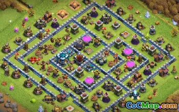 Town Hall 13 COC Base Layouts: War, Farming and Trophy Maps #15259