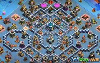 Town Hall 13 Layouts da base: Guerra, Troféu e Mapas de Casa #15353