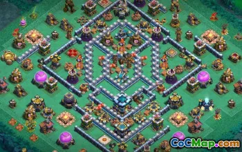 Town Hall 13 COC Base Layouts: War, Trophy & Hybrid Maps #14763
