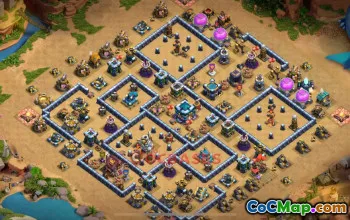 Town Hall 13 CWL Base | Th13 Anti 3 Star & Trophy Push #50775
