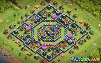 Town Hall 13 Farming Base | Clash of Clans Strategies | Copy Base #50704