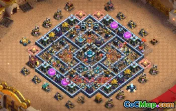 Town Hall 13 Hybrid Base - Clash of Clans | Base Link #49451