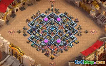 Town Hall 13 Hybrid Base | Clash of Clans Base Link #49456