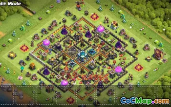 Town Hall 13 Hybrid Base | Clash of Clans | Base Link #49464