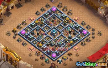 Town Hall 13 Hybrid Base - Clash of Clans Link | Hybrid Defense #49483