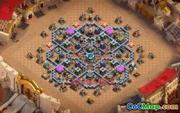 Town Hall 13 Hybrid Base | Clash of Clans Strategy (Copy Link) #49452