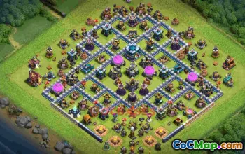 Town Hall 13 Hybrid Base Layout -8bmye #57034