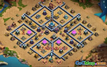 Town Hall 13 Hybrid Base Layout | Clash of Clans ⚠️⛔️ #51548