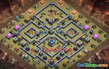 Town Hall 13 Hybrid Base with Copy Link #55698