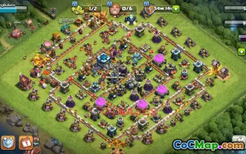 Town Hall 13 Hybrid Base with Copy Link #56808
