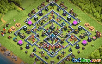 Town Hall 13 Trophy Anti-Air Base #55705