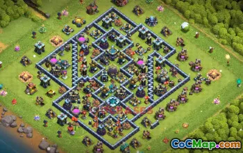 Town Hall 13 Trophy Base - Clash of Clans | Base Link #49524