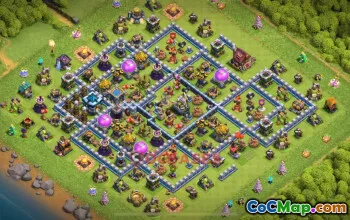Town Hall 13 Trophy Base | Clash of Clans Base Link #50676