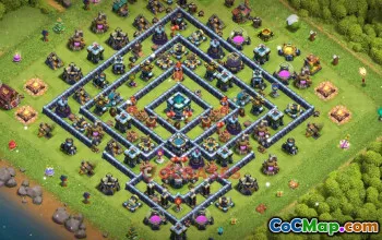 Town Hall 13 Trophy Base - Clash of Clans | Copy Base Link #48797