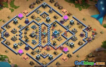 Town Hall 13 Trophy Base | Clash of Clans CWL Base Link💪☠️ #50944
