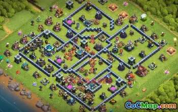 Town Hall 13 Trophy Base – Clash of Clans Defense Link #49529