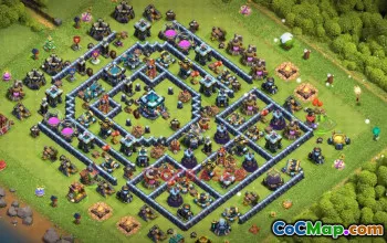 Town Hall 13 Trophy Base | Clash of Clans Maps & Defense #49521