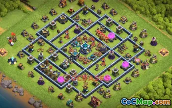 Town Hall 13 Trophy Base - Clash of Clans Strategy #52381
