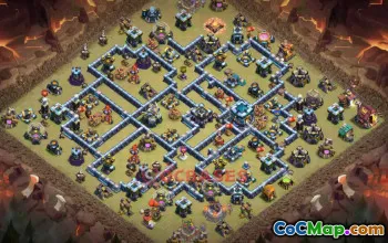 Town Hall 13 Trophy Base for Clan Wars #55685
