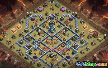 Town Hall 13 War Base - Clash of Clans 2025 | Copy Base Link #49448