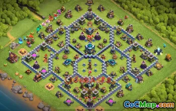 Town Hall 13 War Base - Clash of Clans | Anti Superwitch & E-Dragon #48794