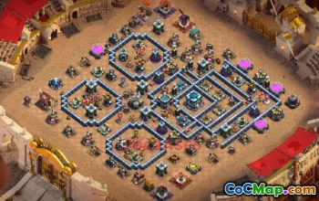 Town Hall 13 War Base ☣️ Clash of Clans | Copy Base Link #48787
