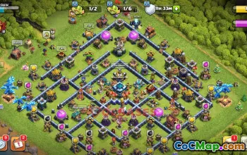 Town Hall 13 War Base - Clash of Clans | Copy Base Link #50777