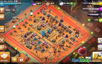 Town Hall 13 War Base | Clash of Clans Defense & Link #49461