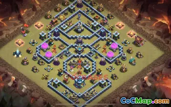 Town Hall 13 War Base | Clash of Clans War Base Link 💜 #50945
