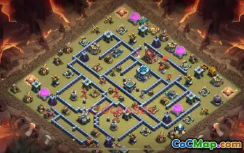 Town Hall 13 War Base | Clash of Clans | WAR BASE TH13🥷🤟💪 #50941