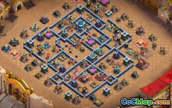 Town Hall 13 War Base - Clash of Clans War Defense & Link #49488
