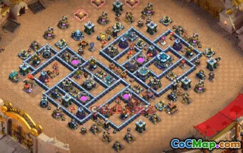 Town Hall 13 War Base | Clash of Clans War Defense & Link #49508