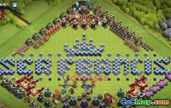 Town Hall 13 War Base - Clash of Clans War Defense Link #51546