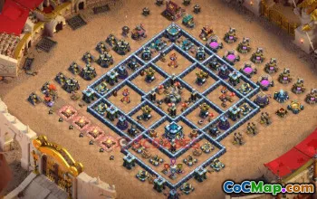 Town Hall 13 War Base - Clash of Clans War Defenses & Link #49500