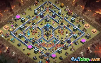 Town Hall 13 War Base – Clash of Clans War Strategy & Base Link #49481
