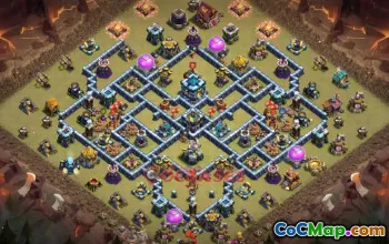 Town Hall 13 War Base | Clash of Clans War Strategy Copy Base Link #50778