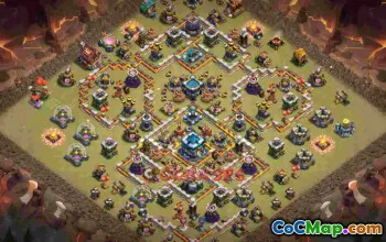 Town Hall 13 War Base -lanfl Layout for Battles #57158